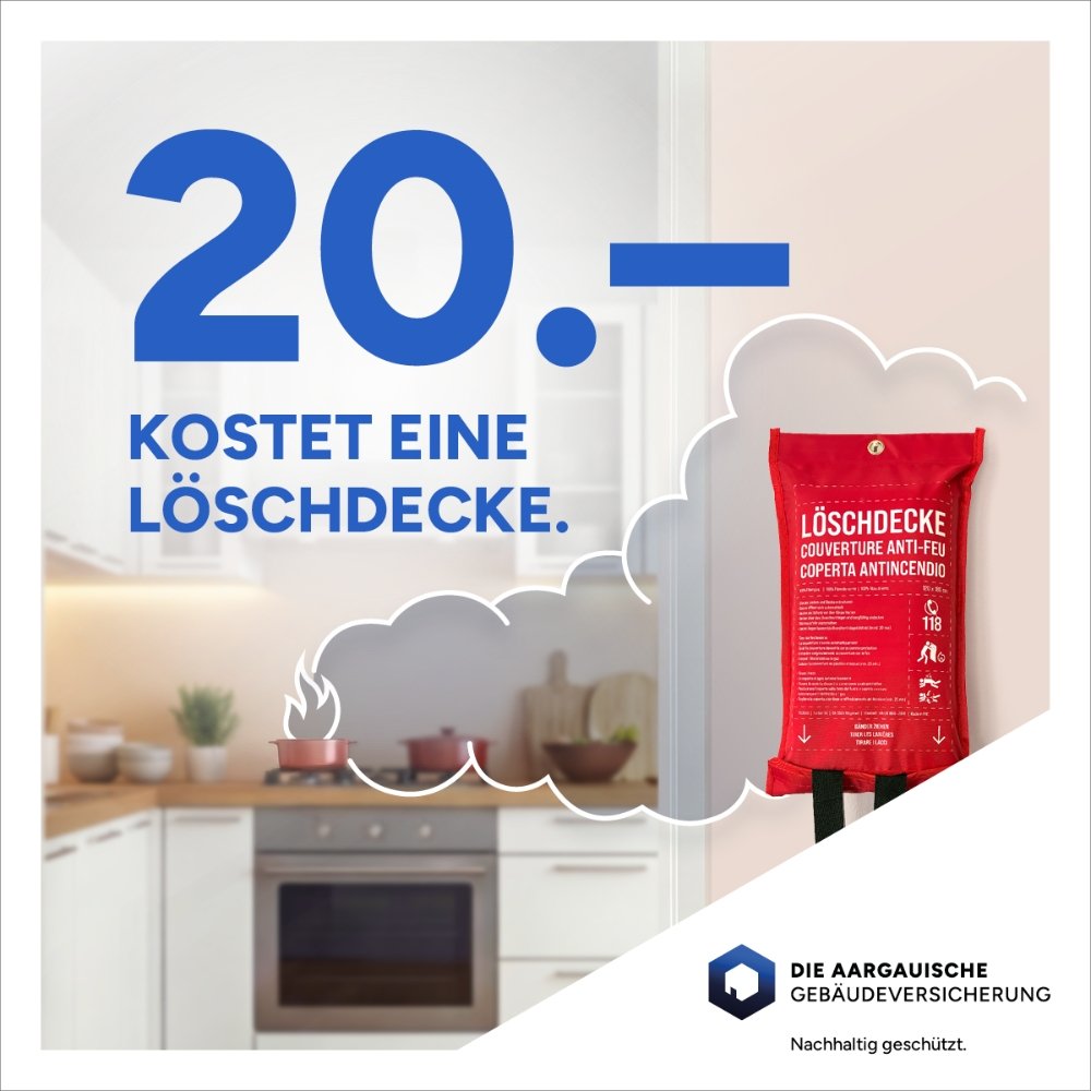 Löschdecke in einer Küche
